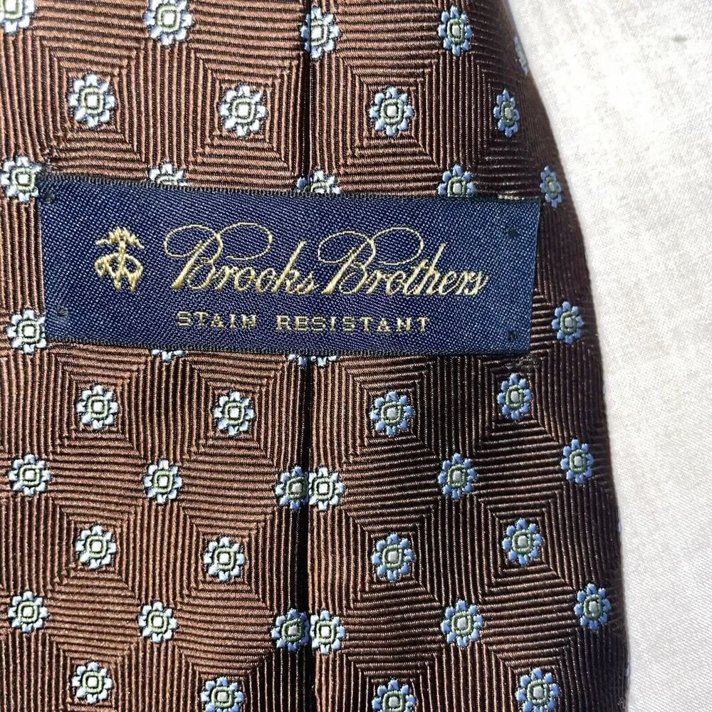 Brooks Brothers Men’s Dress Tie Size 58” Brown Floral Business Formal City